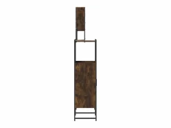vidaxl Set de muebles baño 3 pzas madera contrachapada roble ahumado