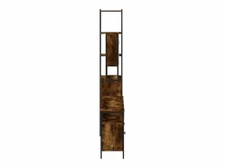 vidaxl Set de muebles baño 4 pzas madera contrachapada roble ahumado