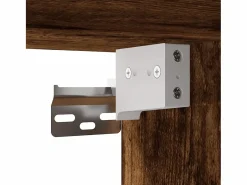 vidaxl Set de muebles baño 3 pzas madera contrachapada roble ahumado Marru00f3n