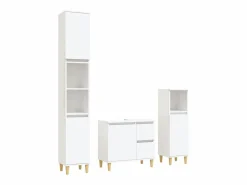 vidaxl Set de muebles de baño 3 piezas madera contrachapada