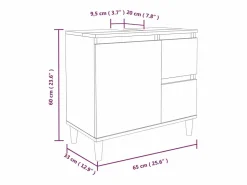 vidaxl Set de muebles de baño 3 piezas madera contrachapada