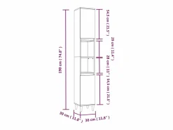 vidaxl Set de muebles de baño 3 piezas madera contrachapada