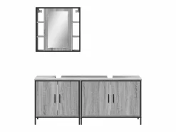 vidaxl Set de muebles de baño 3 pzas madera contrachapada sonoma