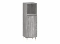 vidaxl Set de muebles de baño 3 pzas madera contrachapada sonoma Gris