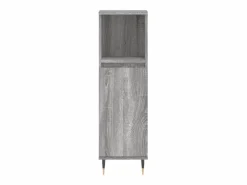 vidaxl Set de muebles de baño 3 pzas madera contrachapada sonoma Gris