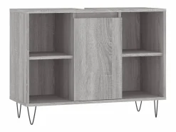 Sale vidaxl Set de muebles de baño 3 pzas madera contrachapada sonoma Gris