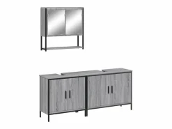 vidaxl Set de muebles de baño 3 pzas madera contrachapada sonoma