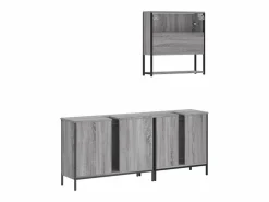 vidaxl Set de muebles de baño 3 pzas madera contrachapada sonoma