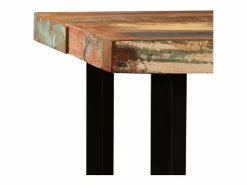 Best vidaxl Set de muebles de bar 7 piezas madera reciclada Color natural claro