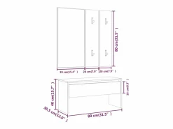 Clearance vidaxl Set de muebles de recibidor madera contrachapada roble Sonoma Color natural claro