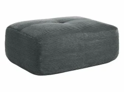 Clearance DripeX Set de Sofá Modular de Pana Acanalada: Pouf - 92.5x75x44cm - Gris