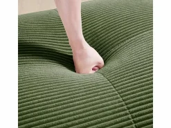 Clearance DripeX Set de Sofá Modular de Pana Acanalada: Pouf - 92.5x75x44cm - Verde