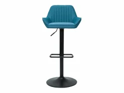 Discount Miliboo Set de 2 taburetes de cocina ajustables de diseño de tejido petróleo RONNIE Azul