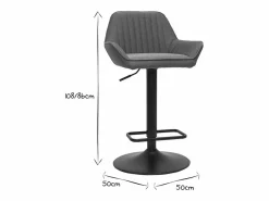 Discount Miliboo Set de 2 taburetes de cocina ajustables de diseño de tejido petróleo RONNIE Azul