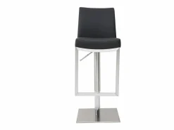 New Set de 2 taburetes de cocina regulables s con acero cromado KYLE Muebles De Bar|Taburete Alto
