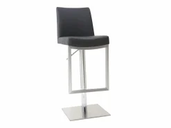 New Set de 2 taburetes de cocina regulables s con acero cromado KYLE Muebles De Bar|Taburete Alto