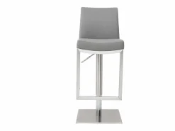 Online Miliboo Set de 2 taburetes de cocina regulables es con acero cromado KYLE Gris