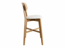 Miliboo Set de 2 taburetes de cocina de madera de roble y 65 cm LUCIA