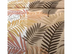 New Soleil d'ocre Set funda edredón de algodón 57 hilos 240x220 cm JUNGLE white Blanco
