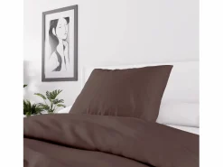 Hot Set funda nórdica de microfibra lavada 140x200 cm BOHEME marron, por Intemporel Ropa De Cama|Juego De Sábanas