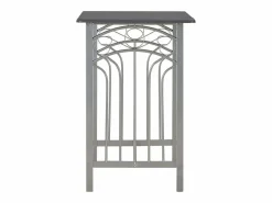 vidaxl Set mesa y sillas altas de cocina 3 pzas madera acero antracita