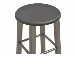 vidaxl Set mesa y sillas altas de cocina 3 pzas madera acero antracita