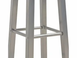 vidaxl Set mesa y sillas altas de cocina 3 pzas madera acero antracita