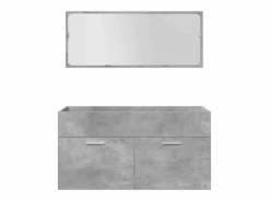 vidaxl Set muebles de baño 5 piezas madera ingeniería hormigón