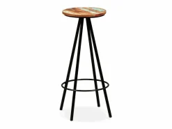 vidaxl Set muebles de bar 3 piezas madera maciza reciclada