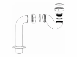 ROGIER & MOTHES Sifón vertical CRAWLEY para bañeras retro