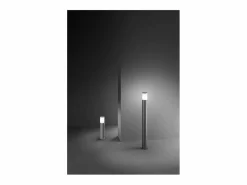 Online Sigaro - Bolardo de jardín con 1 bombilla E27 máx. 20 W IP54, aluminio pintado, bolardo para exterior, claro, altura 50 cm - Perenz Iluminación Exterior