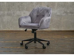 Discount silla - terciopelo - 66 x 63 cm - TERRY Silla De Escritorio
