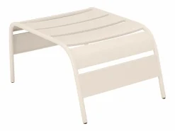 MYLIA Silla baja apilable de jardín + reposapiés - metal - - MIRMANDE de