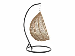 MYLIA Silla colgante de mimbre sintético - Natural claro - CAMPLI de