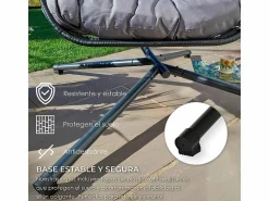 Hot Silla Colgante Yoevu - para interior y exterior - YV-SWINGCHAIR Gris