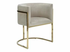 Hot Vente-unique Silla con brazos - Terciopelo y metal - y dorado - PERIA Beige