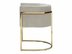 Hot Vente-unique Silla con brazos - Terciopelo y metal - y dorado - PERIA Beige