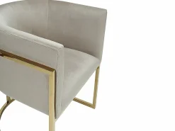 Hot Vente-unique Silla con brazos - Terciopelo y metal - y dorado - PERIA Beige