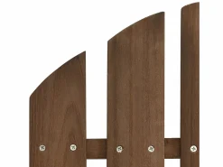 Clicnbuy Silla con otomana y mesa jardín Adirondack abeto macizo marrón