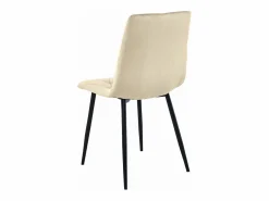 Outlet Silla de comedor Valora TYRA, terciopelo claro, patas negras (x4) Sillas Y Lotes De Sillas