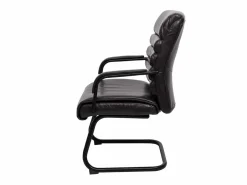 New MCW Silla de conferencia -H31 (juego de 6 unidades), cuero sintético Negro