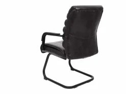 New MCW Silla de conferencia -H31 (juego de 6 unidades), cuero sintético Negro