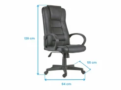 Basic Silla de despacho Lawyer polipiel 118-126x64x64 cm Adec
