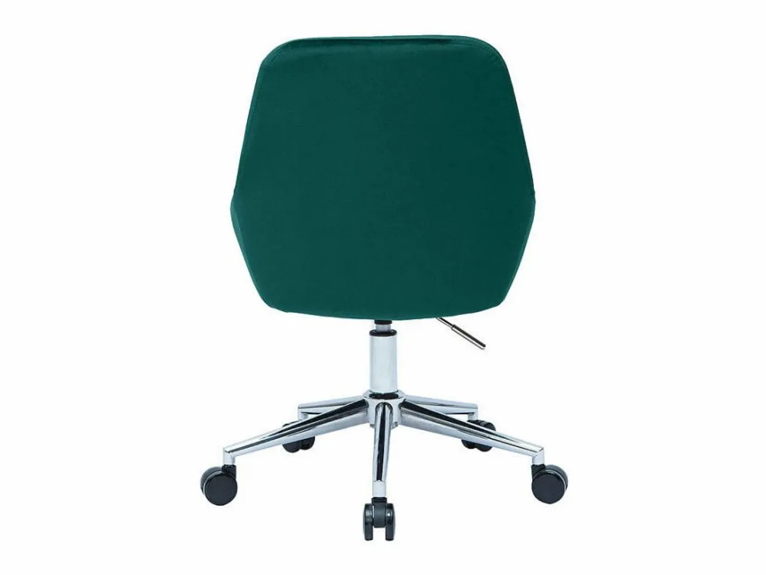 Miliboo Silla de escritorio de diseño ajustable 360º de terciopelo petróleo y metal negro HOLO