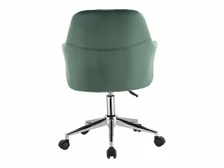 Best Silla de escritorio de terciopelo Verde Altura ajustable ELEANA Silla De Escritorio