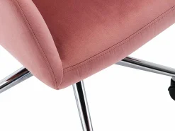 Sale Vente-unique Silla de escritorio de terciopelo altura regulable PEGA Rosa