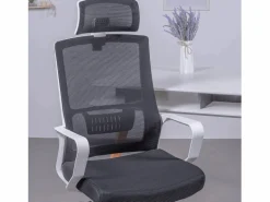 New Nest Dream Silla de escritorio ergonómica en malla transpirable y reposacabezas ajustable - Mesh - Negro