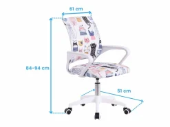 Best Silla de escritorio juvenil Miau color tela y metal 84x61x51 cm Silla De Oficina