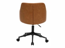Online Miliboo Silla de escritorio moderno en tejido marrón HEMMY Marru00f3n