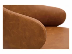Online Miliboo Silla de escritorio moderno en tejido marrón HEMMY Marru00f3n